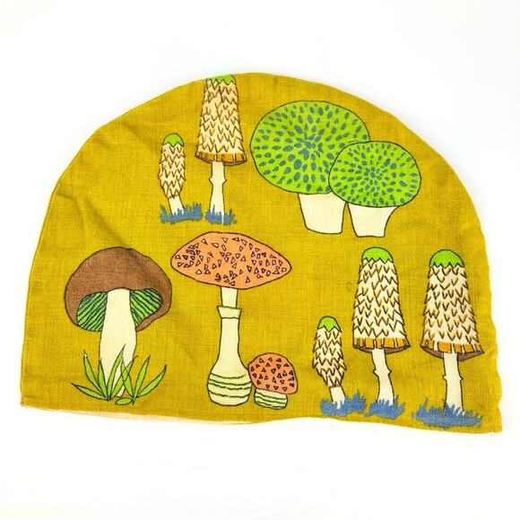 Vintage Mushroom Tea Cozy Fabric Cover - Picture 2 of 4